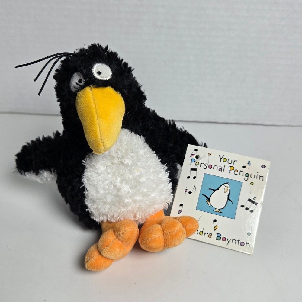 NWT Sandra Boynton Your Personal Penguin Plush Stuffed Animal 2006 New Book 6"